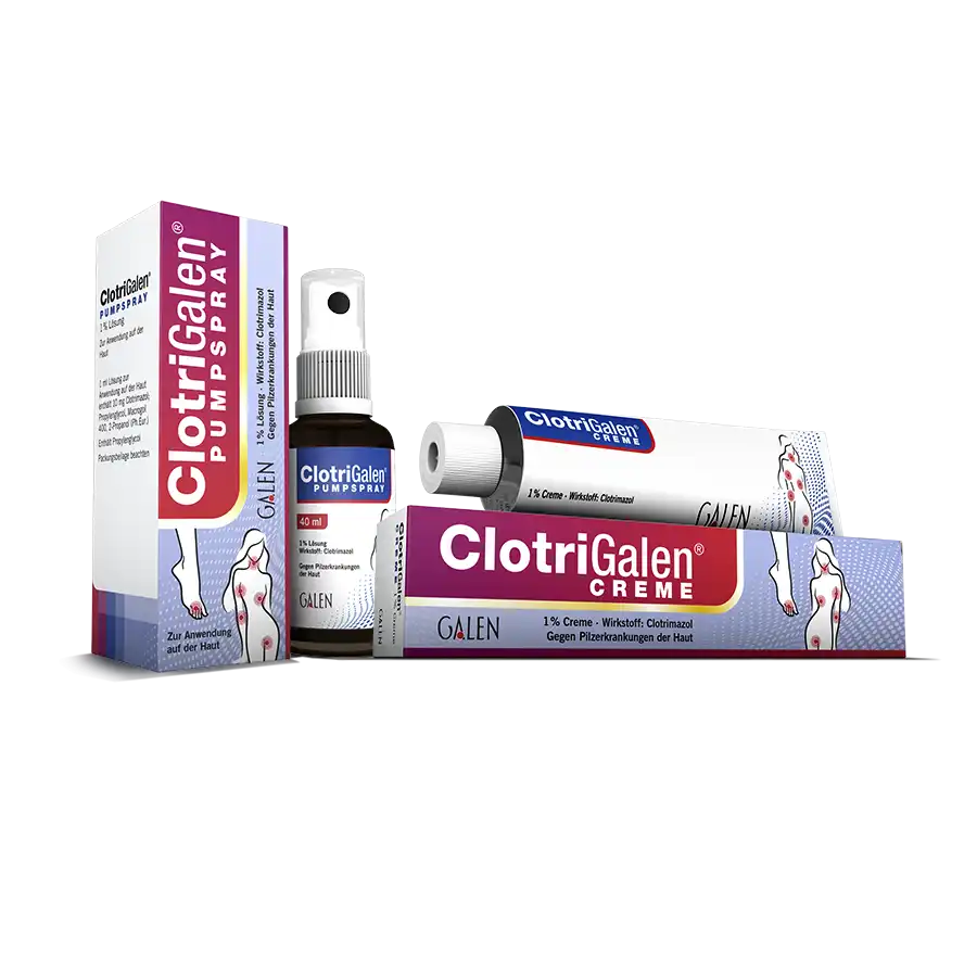ClotriGalen<sup><small>&reg;</small></sup> CREME
        ClotriGalen<sup><small>&reg;</small></sup> PUMPSPRAY